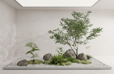 现代景观造景3D模型下载